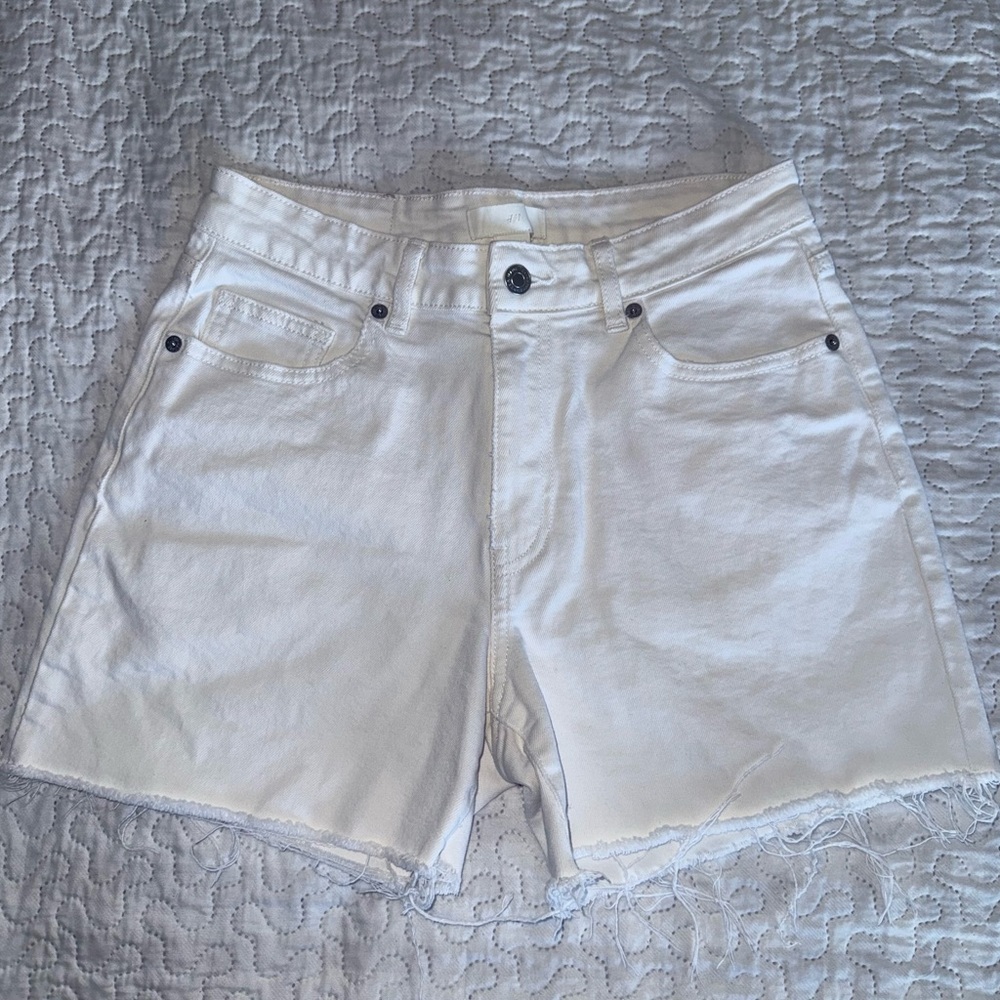 H&M White Jean Shorts